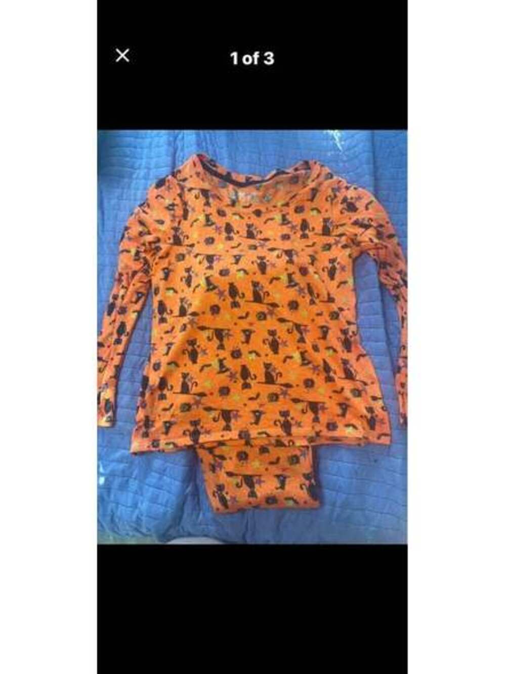 Way to Celebrate! Halloween Cat Pajama Set Size Small (4-6)